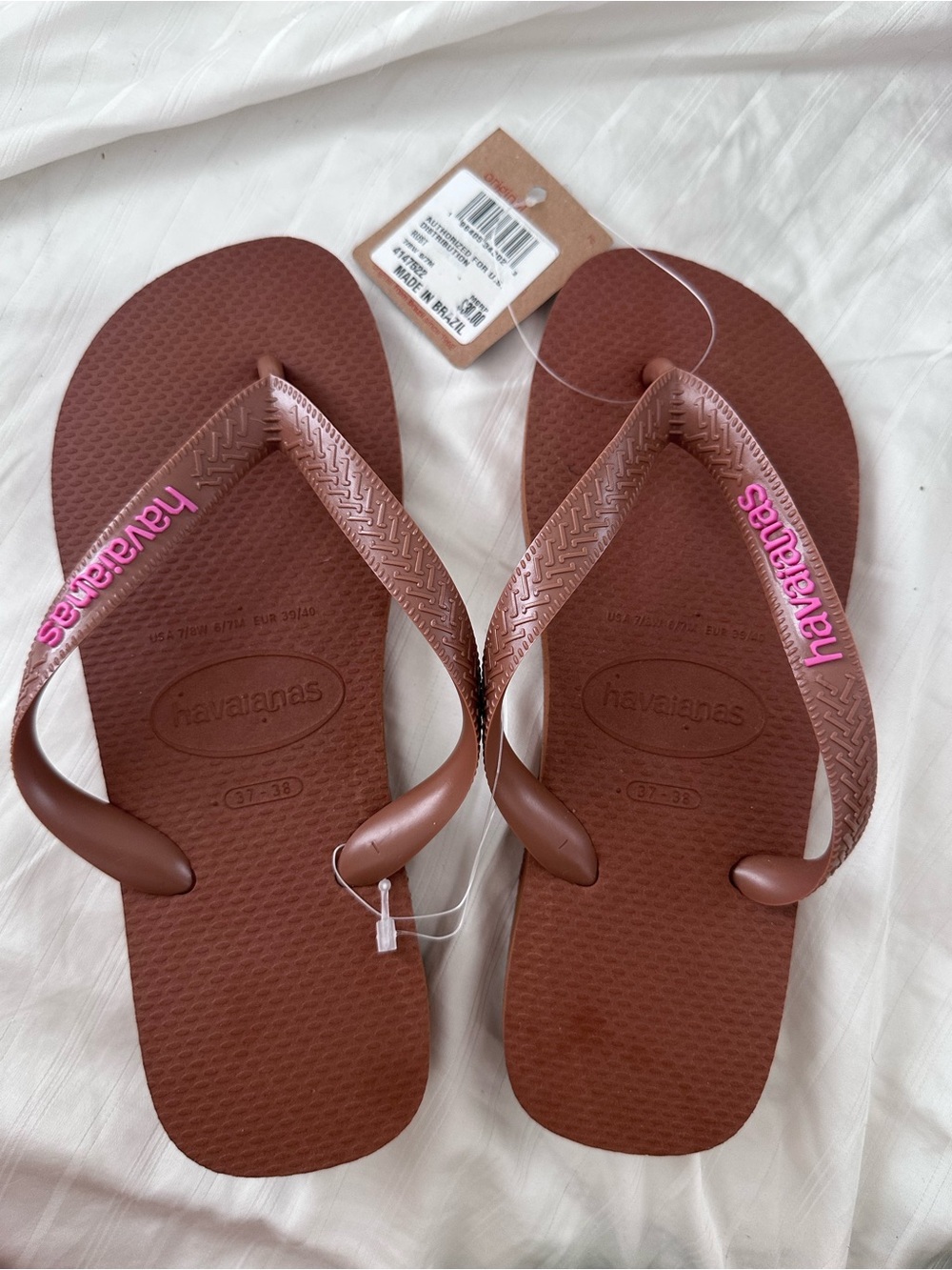 NWT sz 7 brown havianas